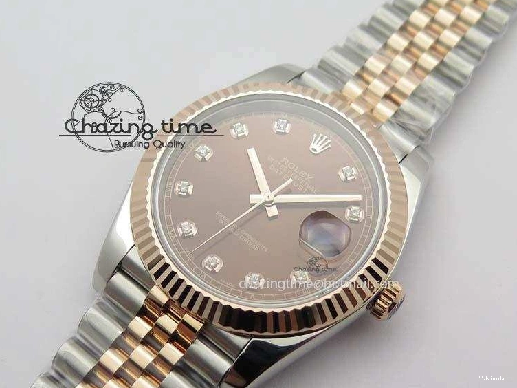 Noob Dial RG Brown Diam 41mm On Jubilee Wrapped Best Bezel Fluted DateJust 126303 Edition 1:1 A3235 Bracelet 1221